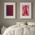 Red Harmony – Set of 3 Red-Themed Wall Art Prints - Hakyarts