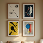 László Moholy-Nagy – 4 Prints | Modernist Bauhaus Art Collection