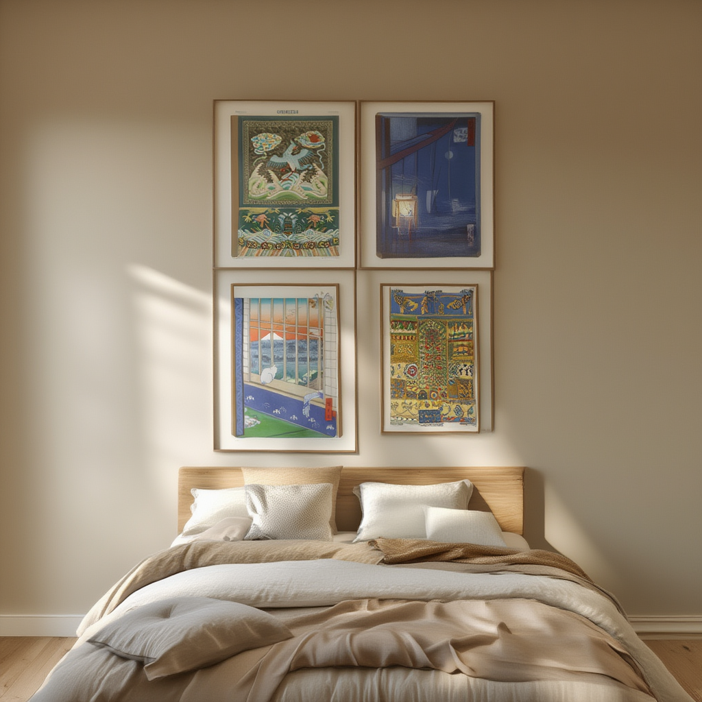 Set of 4 Kobayashi Kiyochika, Utagawa Hiroshige II & Auguste Racinet Prints – Japanese & Decorative Art Collection - Hakyarts