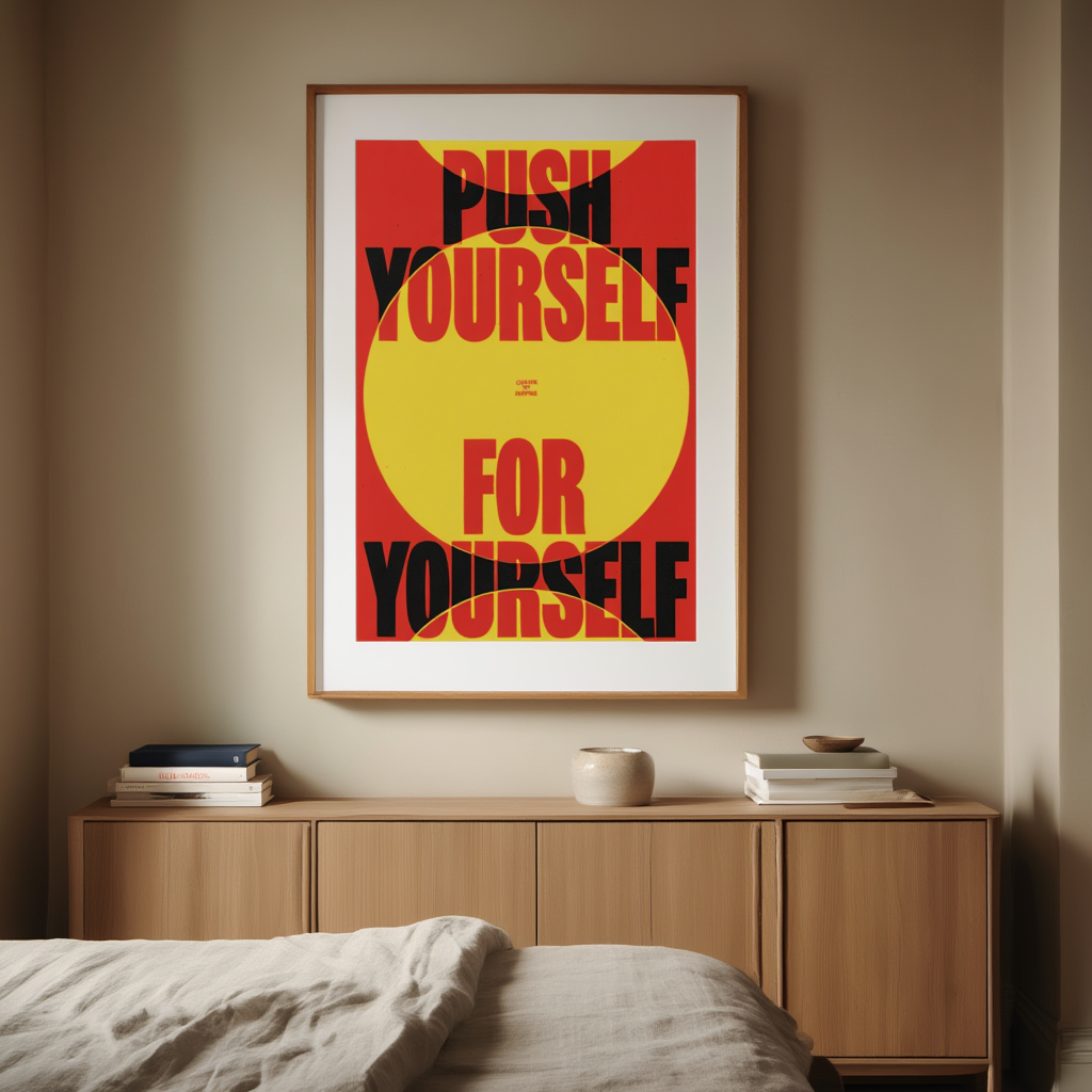 Push Yourself – For Yourself – Street Style Motivational Poster – Modern Urban Art Print