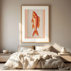 Warm Tones Fish – Minimalist Wall Art Print
