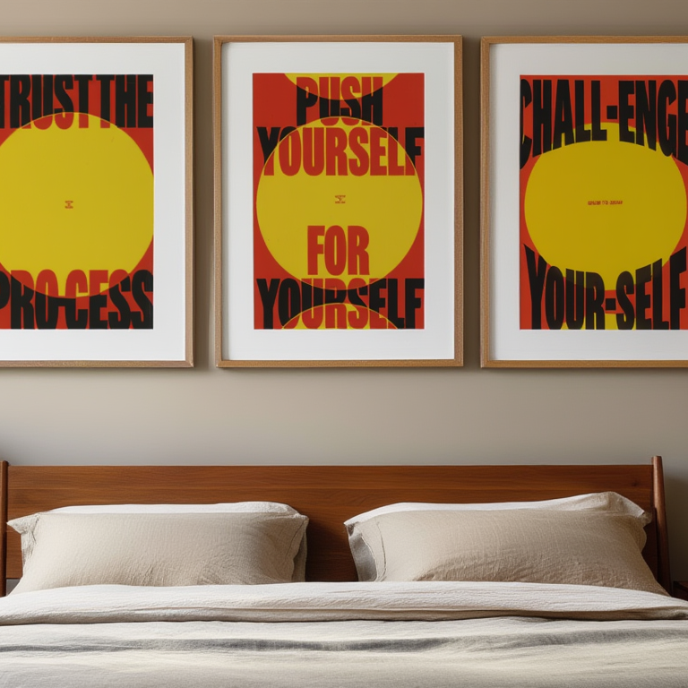 Mindset Set – Trust the Process, Push Yourself, Challenge Yourself – Street Style Motivational Poster Bundle – Modern Urban Art Prints