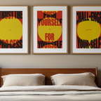 Mindset Set – Trust the Process, Push Yourself, Challenge Yourself – Street Style Motivational Poster Bundle – Modern Urban Art Prints