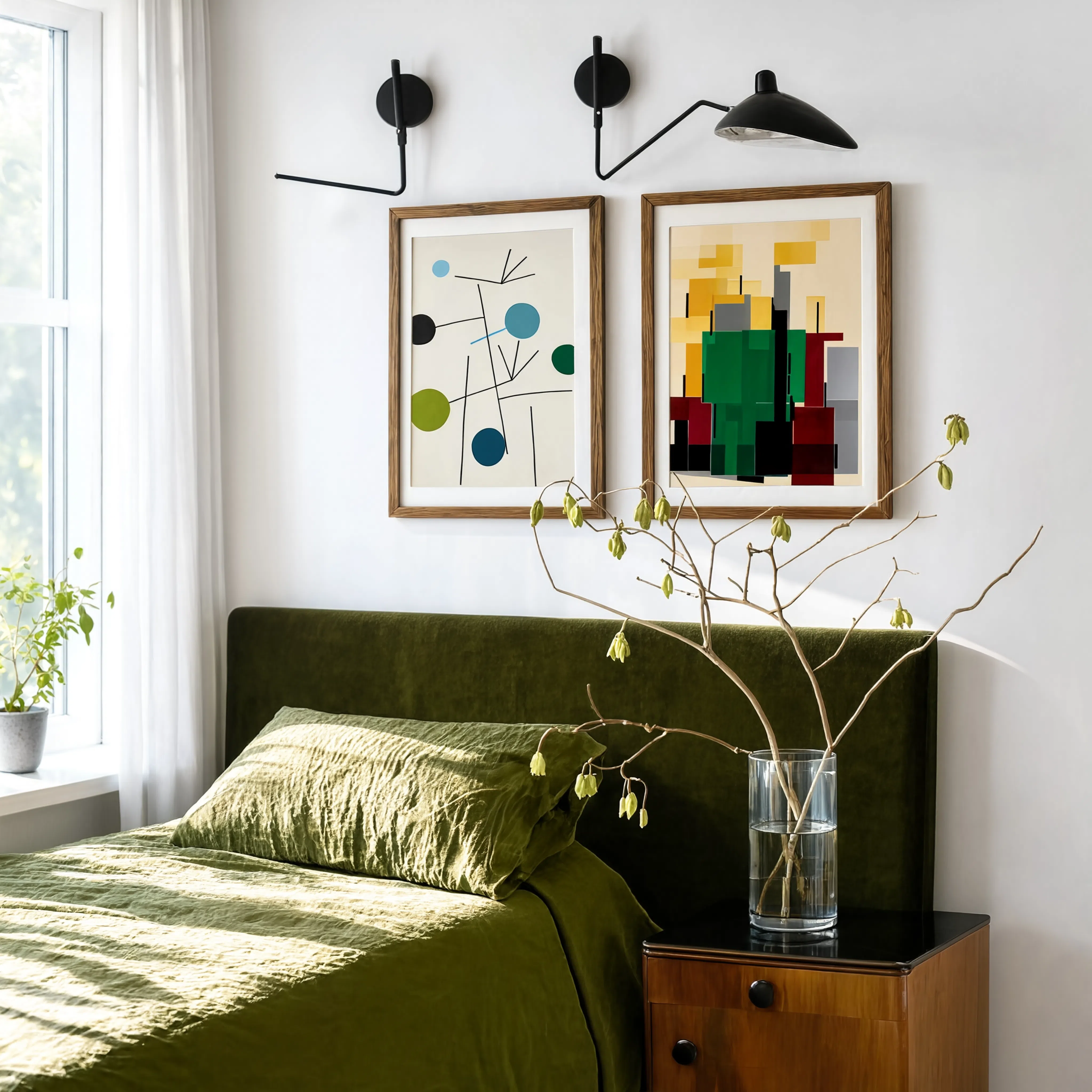 Set of 2 Abstract Modernist Art Prints – Sophie Taeuber-Arp & Hendrik Nicolaas Werkman Gallery Set