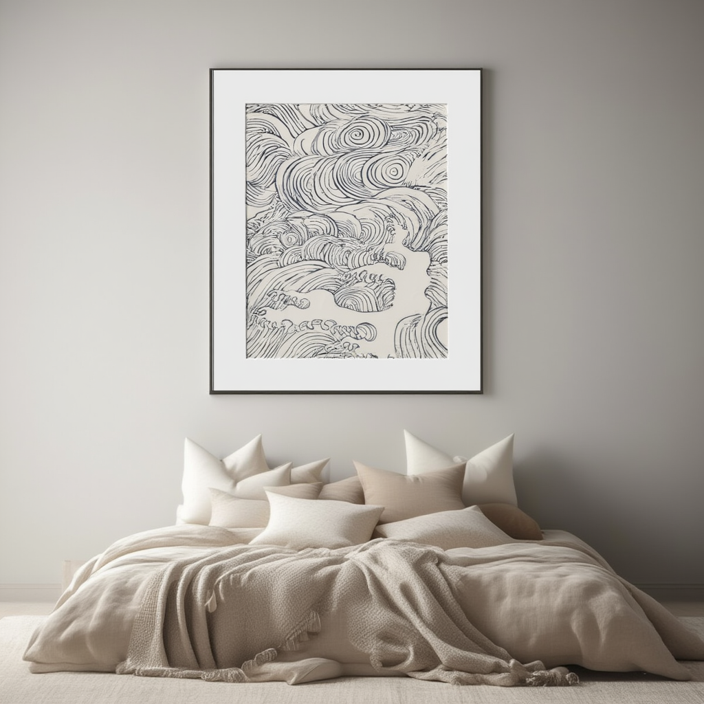 Playful Waves II – Mori Yūzan Art Print
