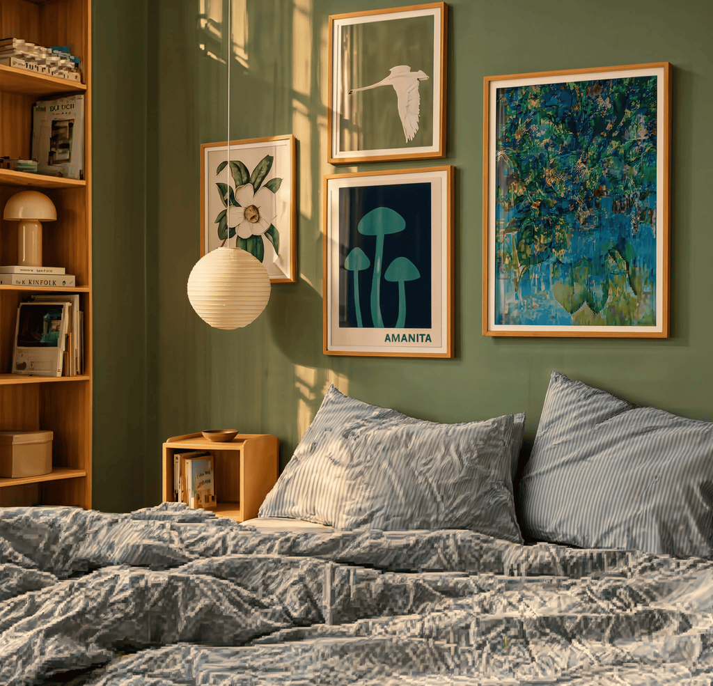 Set of 4 Elegant Nature & Impressionist Wall Art Prints – Botanical, Wildlife & Classic Gallery Collection