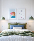 Set of 2 Minimalist Lifestyle Art Prints – Ski Trip & Flower Female Gallery Set
