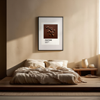 Pantone Inspired Coffee Beans – Minimalist Color Code Art Print