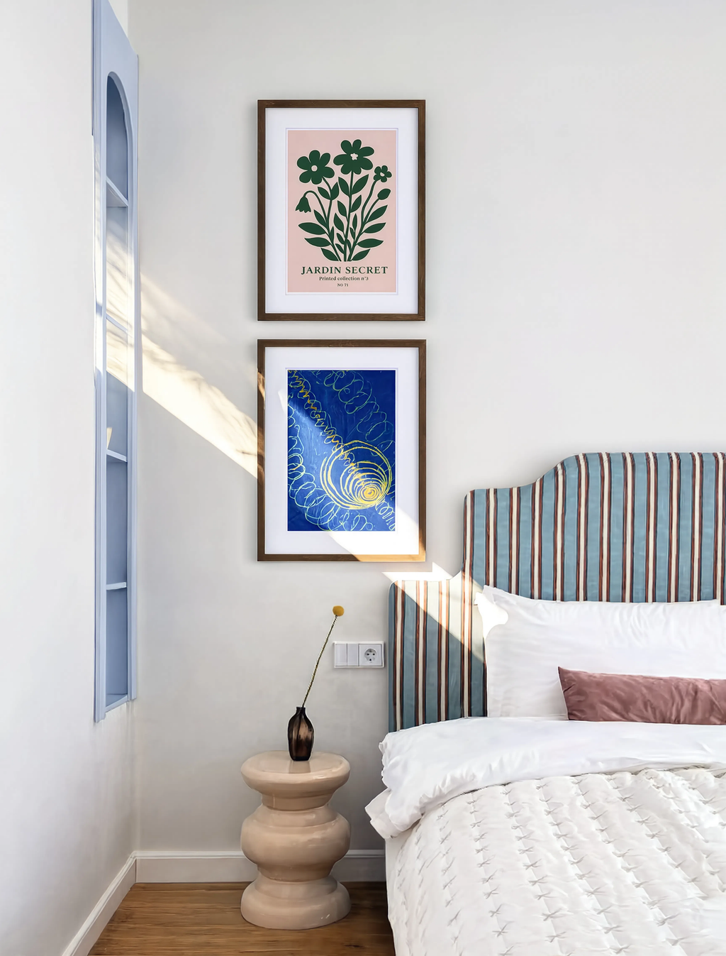 Set of 2 Le Jardin Secret No. 3 & Hilma af Klint Primordial Chaos, No. 16 Prints | Botanical Abstract Wall Art Set