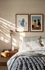 Set of 2 Sisterhood Beautiful Seated Black Women & Elegant Woman on Horseback Prints | Contemporary Wall Art Set