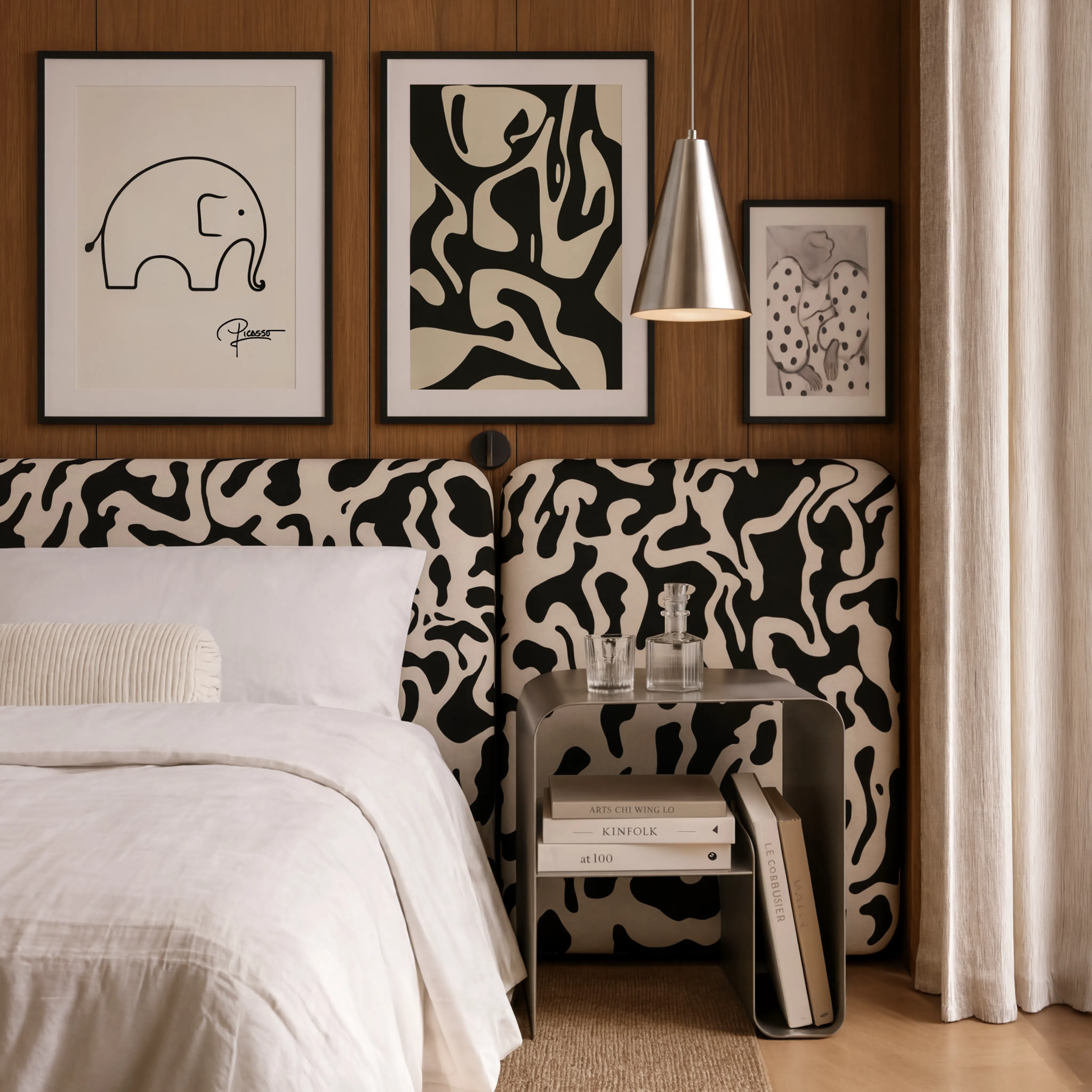 Set of 3 Wall Art Prints – Shadowed Foliage, Picasso Elephant II & Graceful Presence Collection