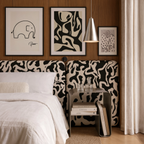 Set of 3 Wall Art Prints – Shadowed Foliage, Picasso Elephant II & Graceful Presence Collection