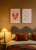 Set of 2 Minimalist Home & Comfort Wall Art Prints – Sleepy & Our Happy Place Gallery Set