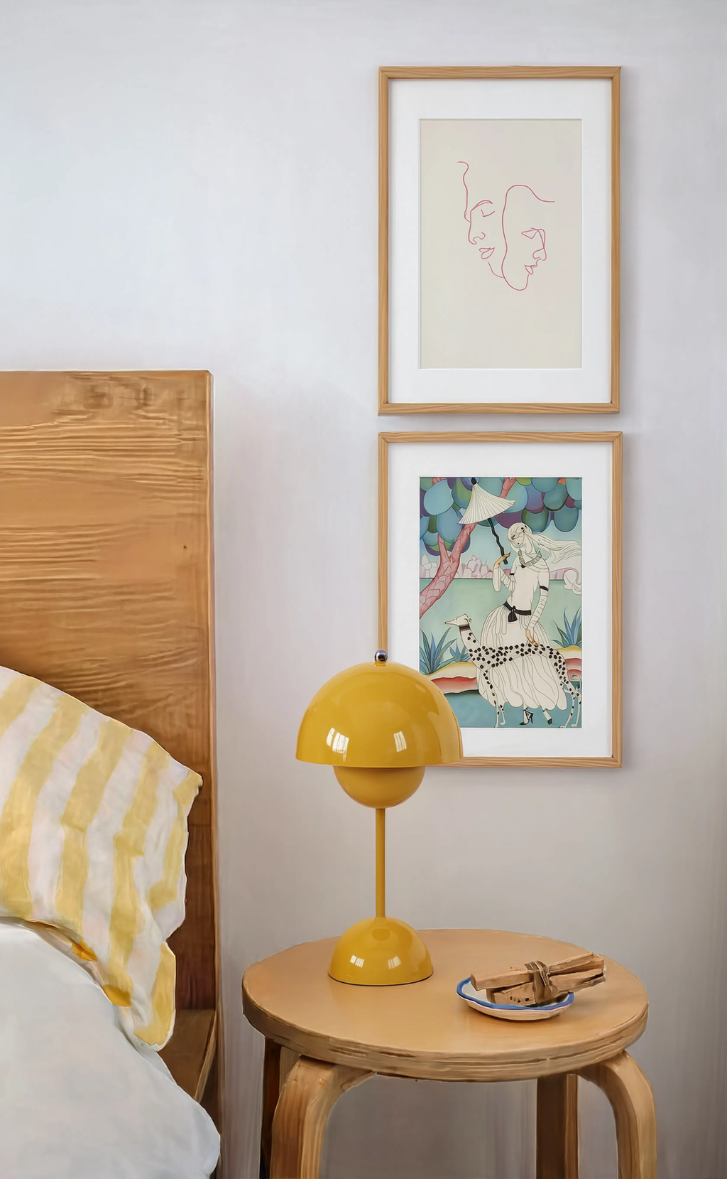 Set of 2 Minimalist Figurative Art Prints – Two Faces & Woman with Dalmatian Gallery Set