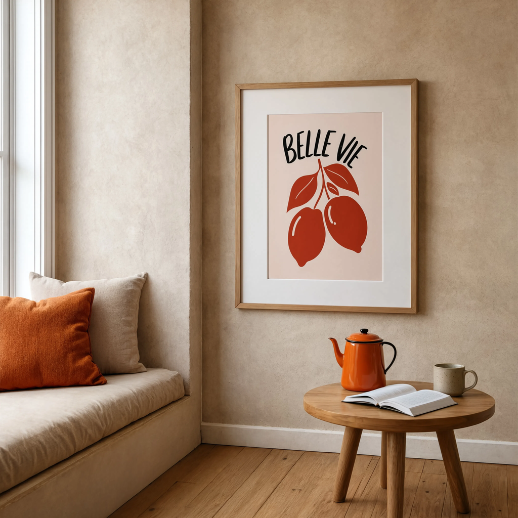 Belle Vie | Modern Kitchen Illustration Print