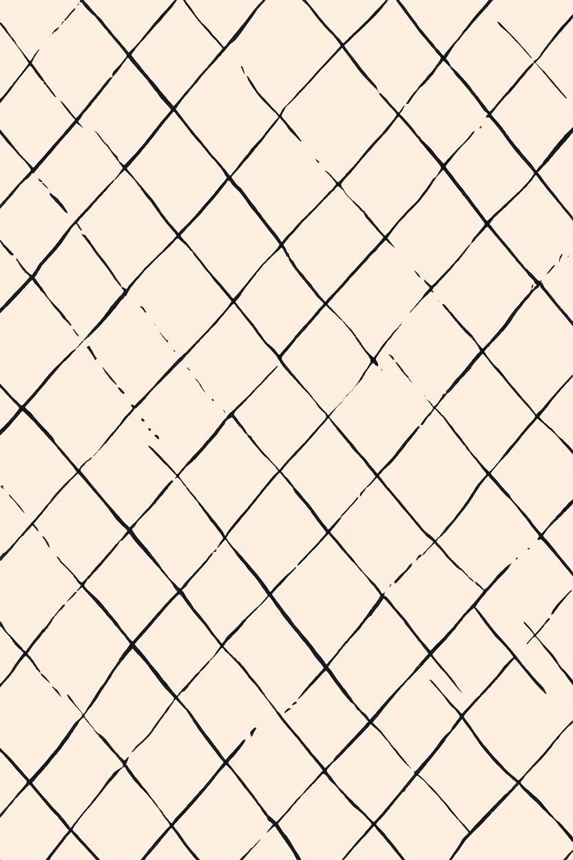 Berber Print – Minimal Grid | Modern Berber Rug-Inspired Art Print