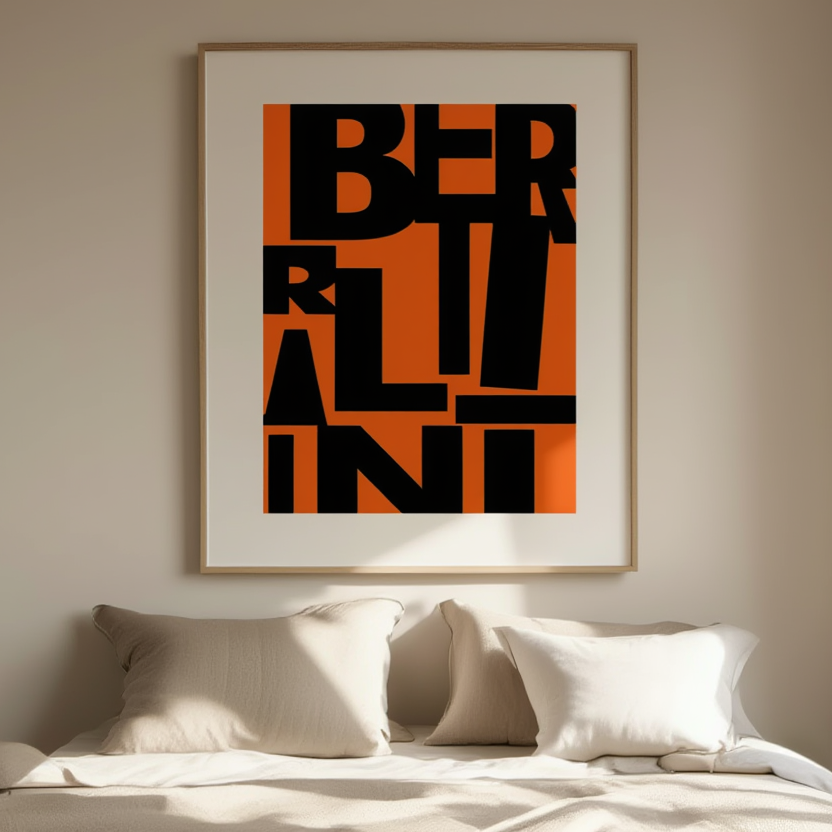 Berlin Street Style – Red and Yellow – Modern Art Print
