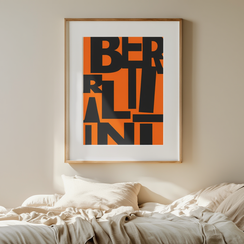 Berlin Street Style – Red and Yellow – Modern Art Print