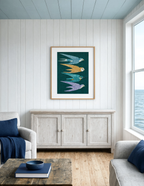 Folk-Art Birds Variation | Scandinavian Folk Botanical Wall Art