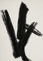 Black Gestural Print I | Minimalist Abstract Wall Art