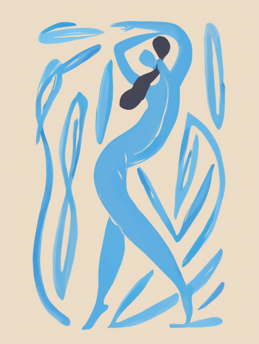 Vintage Blue Matisse Collection – Set of 4 - Hakyarts