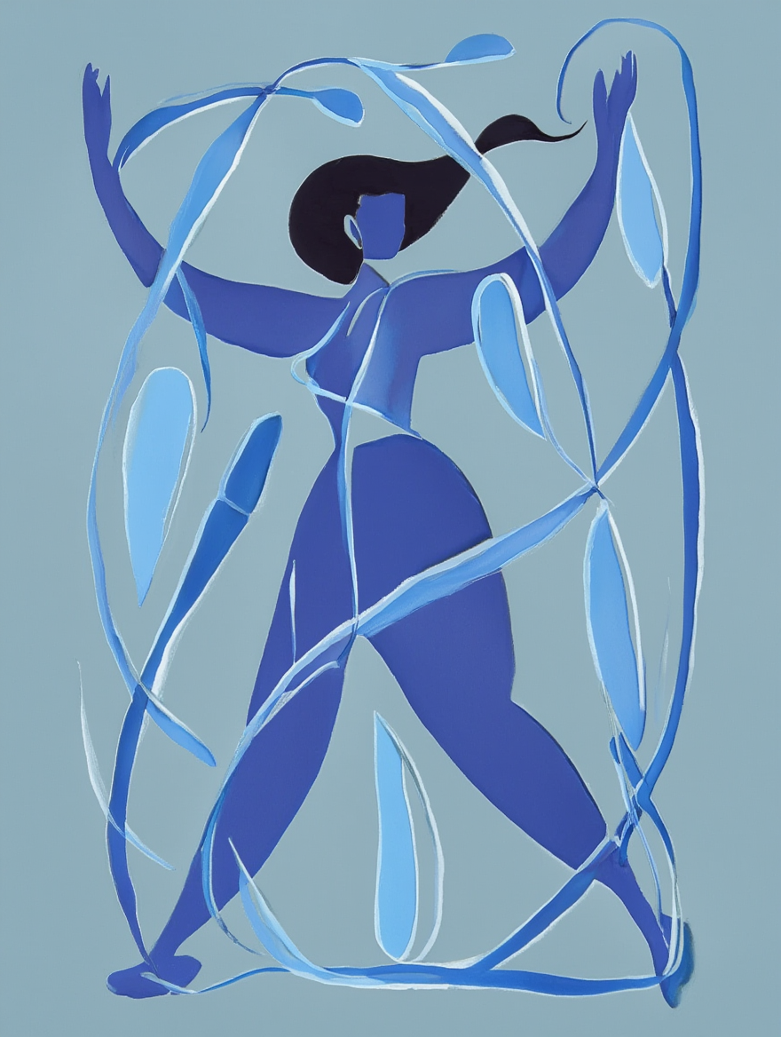 Vintage Blue Matisse Collection – Set of 4 - Hakyarts