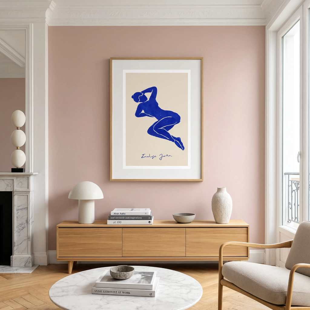 Blue Female Figure | Contemporary Figurative Wall Art