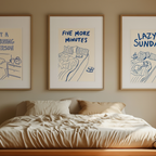 Set of 3 Bedtime Prints – Calm, Cozy Bedtime Decor