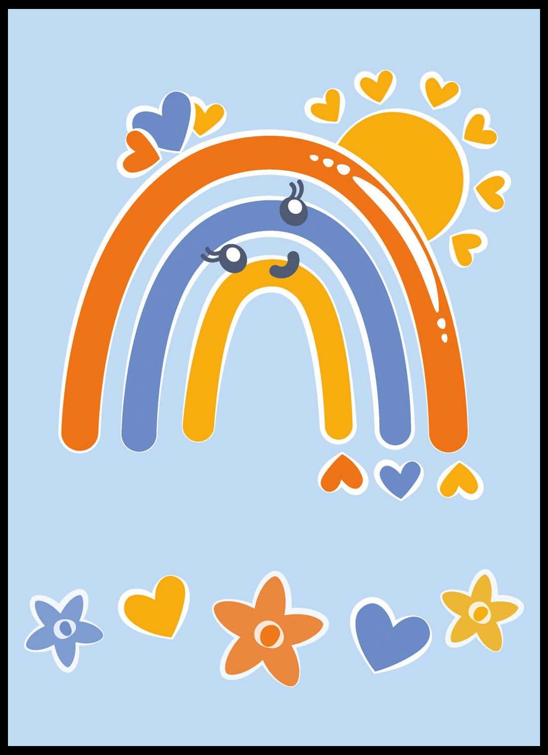 Blue Rainbow Poster