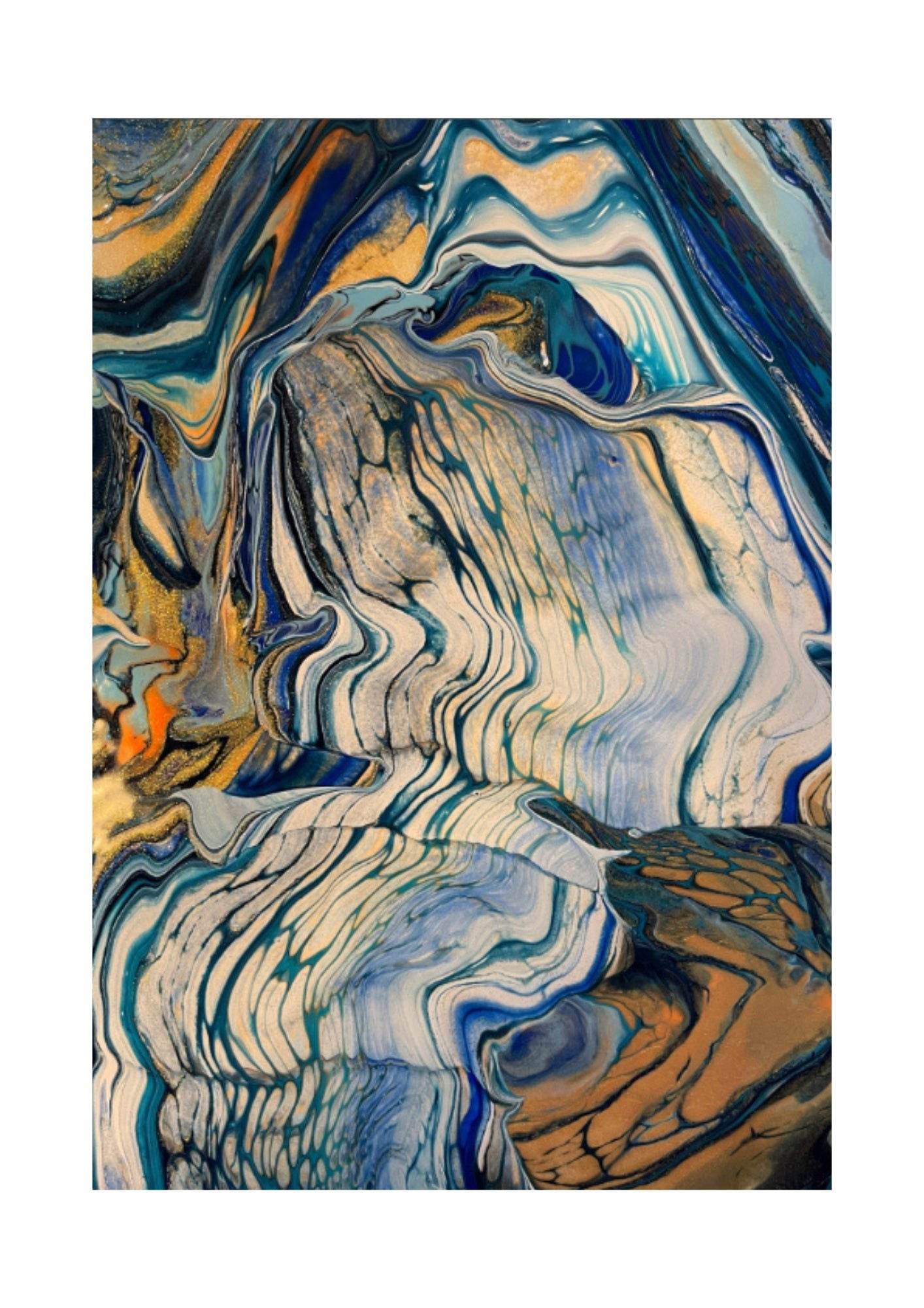 Blue Waterfall Poster - Hakyarts