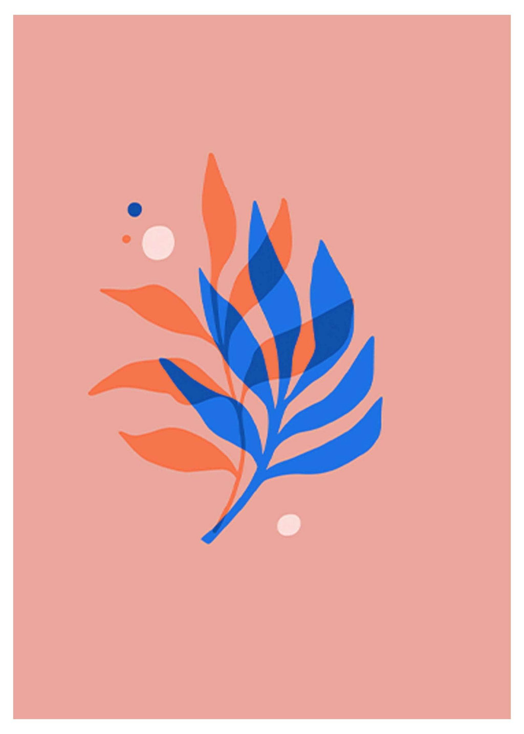 Blue and Pink No 1 Floral Poster - Hakyarts