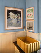 Set of 3 Wall Art Prints – Yellow Roses by Gustave Caillebotte, Koi Fish & Lotus & Green Sailboat Collection