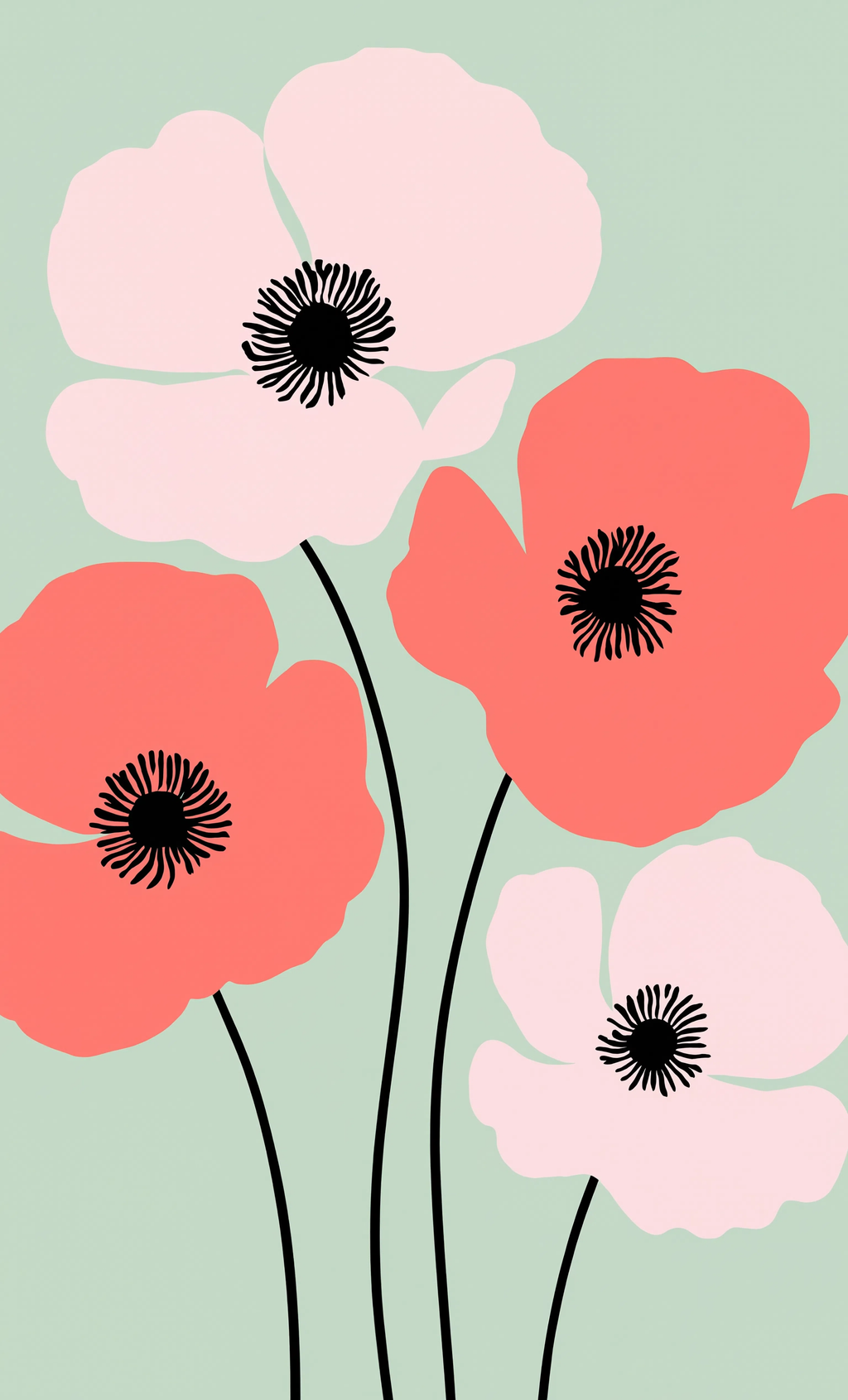 Set of 2 Wall Art Prints | Blush Poppy & Vogue Paris Opening Night Cover
