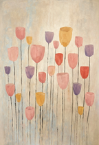Blush Florals | Contemporary Floral Wall Art Print