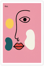 Blush Pink Portrait | Contemporary Abstract Figurative Wall Art