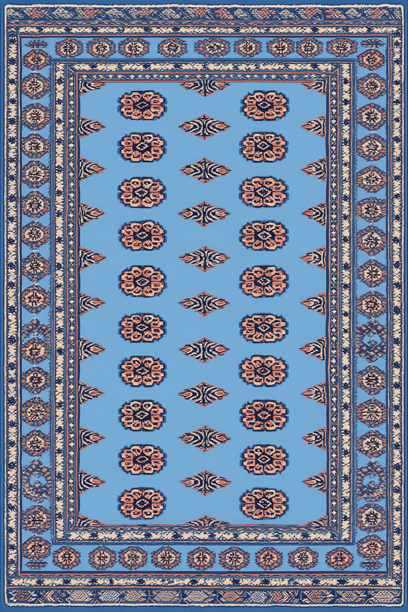 Bokhara Rug Variation IV | Orientalist Rug Art Print