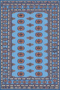 Bokhara Rug Variation IV | Orientalist Rug Art Print