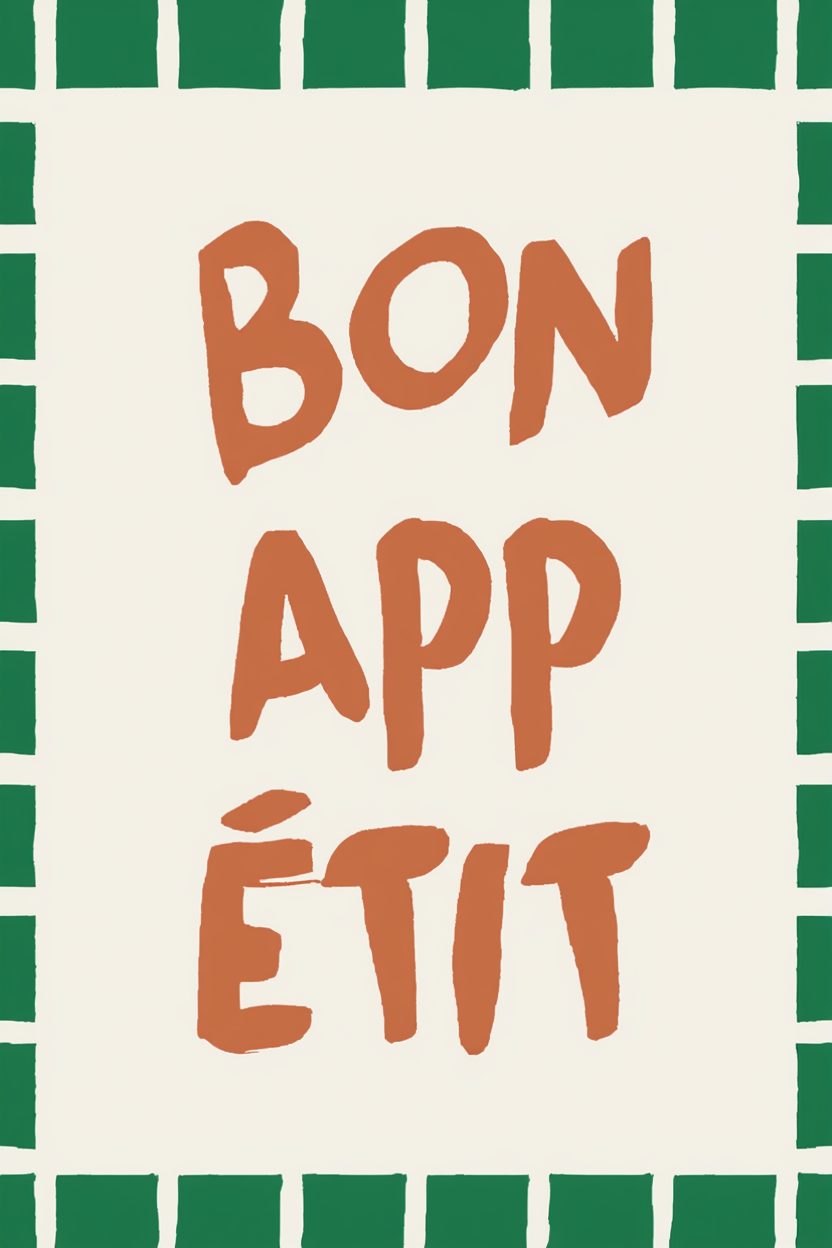 Italian Kitchen Print Set of 4 – Pasta, Lobster, Tomatoes & Bon Appétit Typography