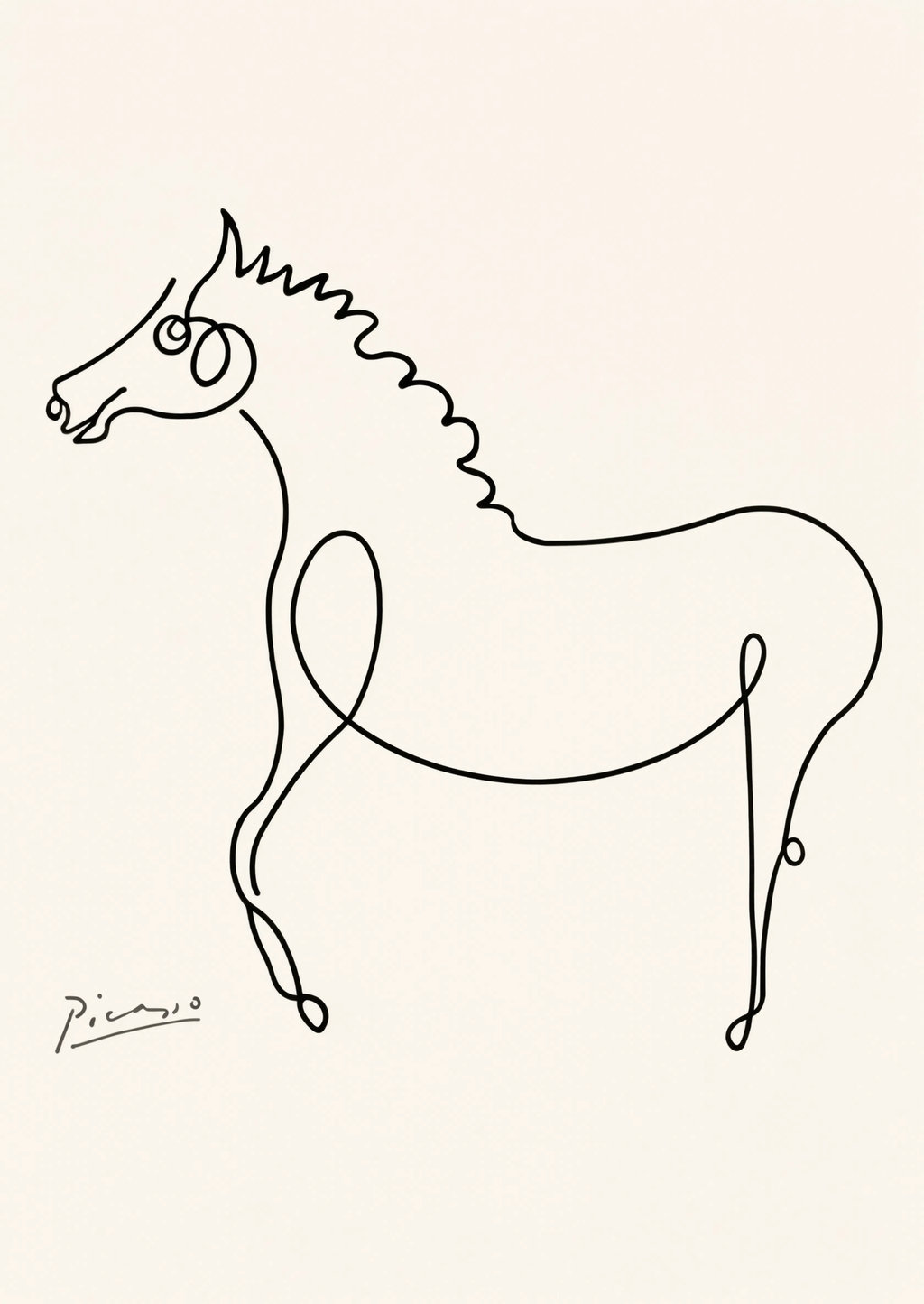 The Horse – Pablo Picasso | Modern Art Print