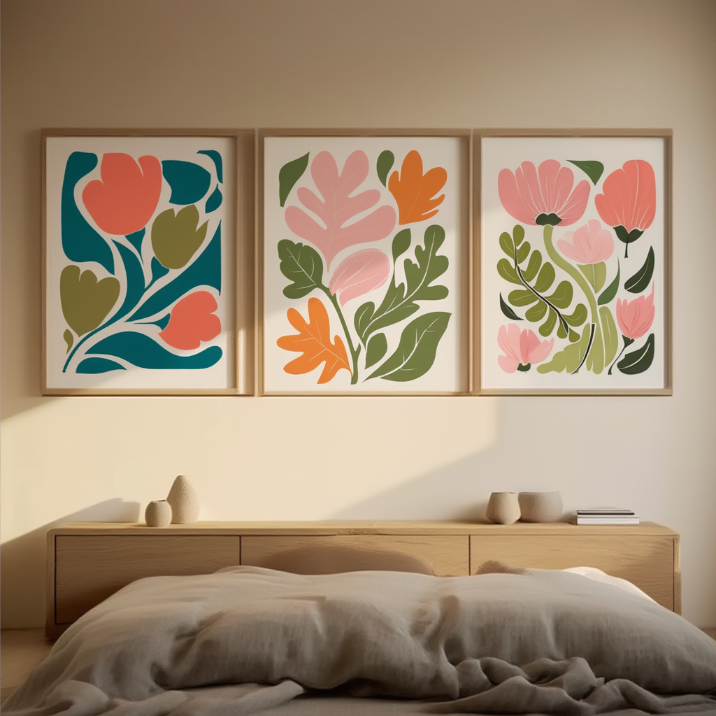 Modern Botanical Floral – Set of 3 Prints