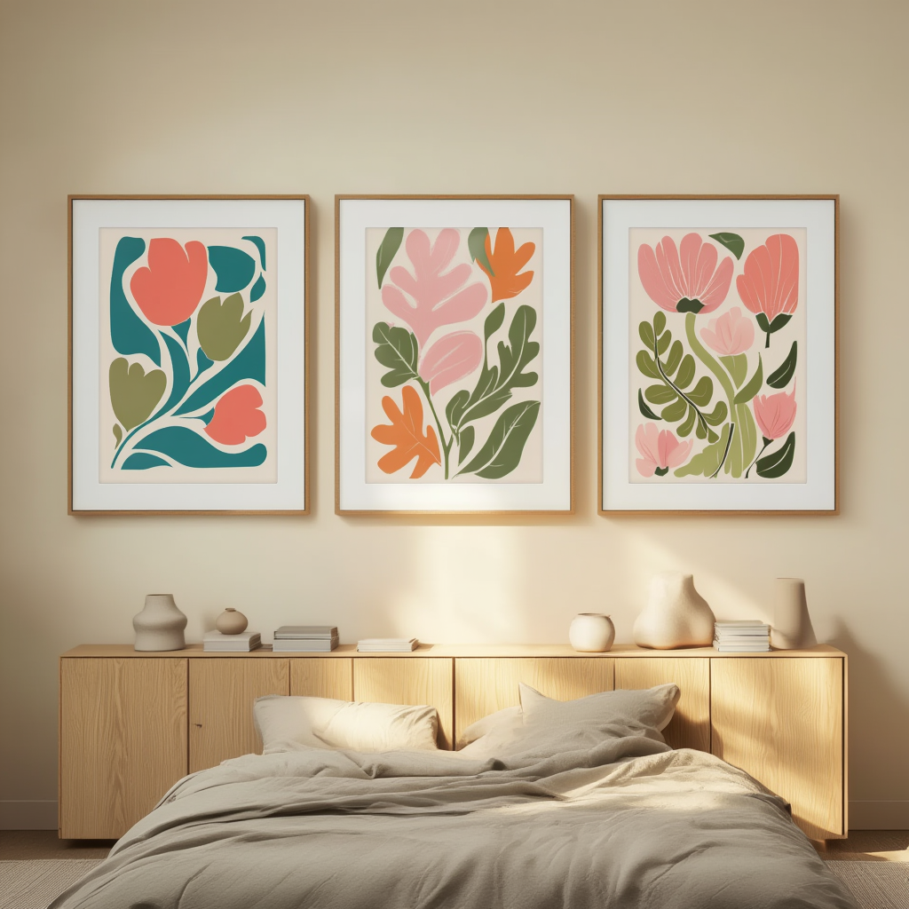 Modern Botanical Floral – Set of 3 Prints