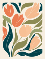Modern Botanical Floral – Set of 3 Minimalist Nature Art Prints