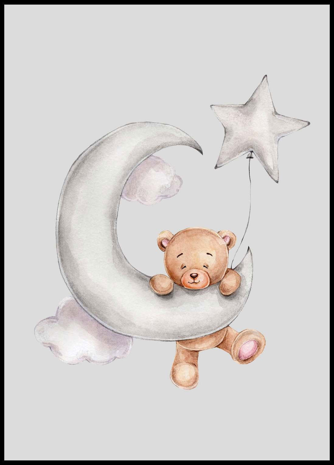 Brave Teddy Bear Poster