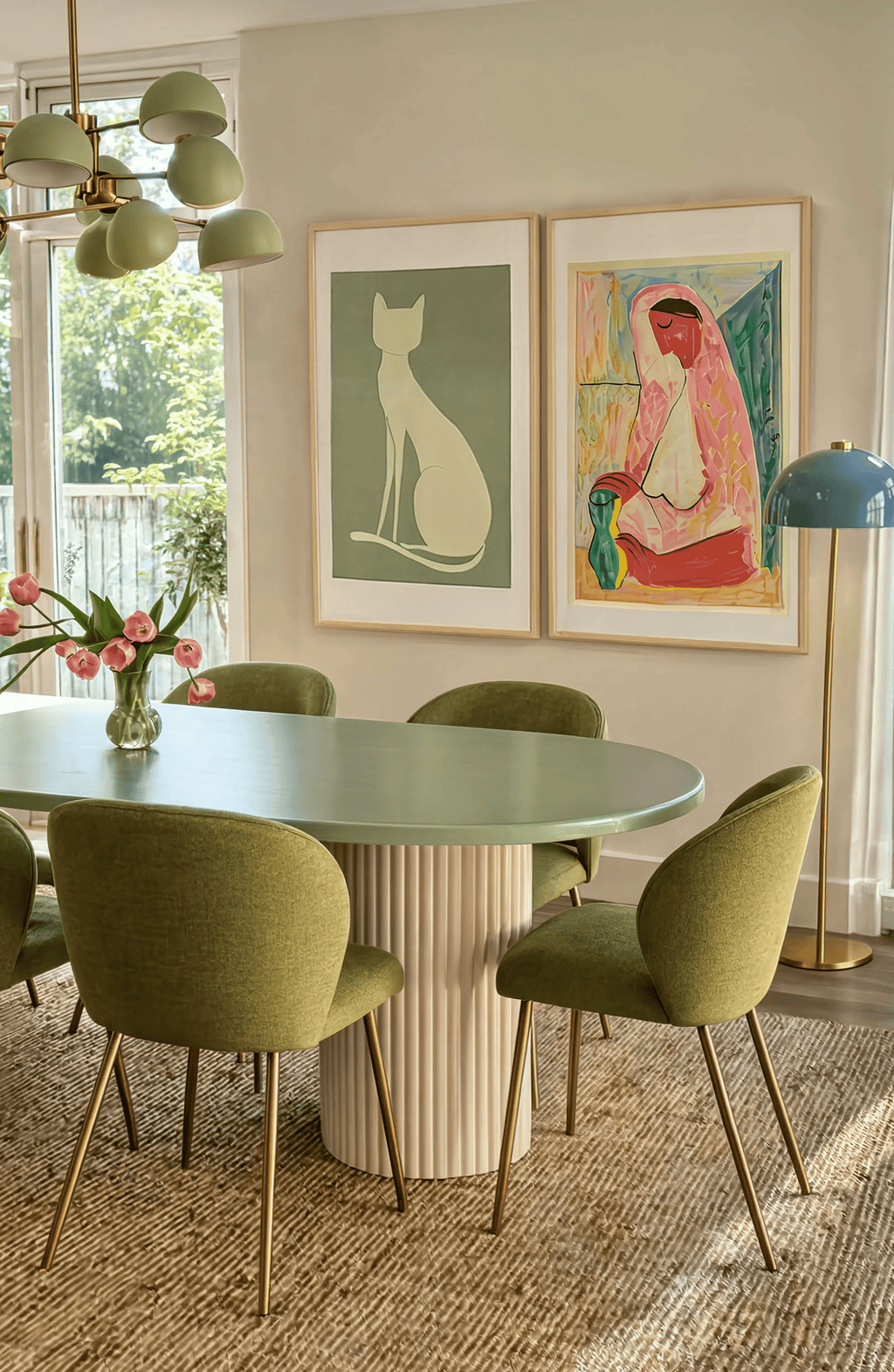 Set of 2 Modern Figurative Art Prints – Contemplative Figure & Woman with a Vase Gallery Set