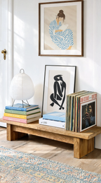 Set of 2 Serene Figure Painting & Black and White Matisse Inspired Contemporary Woman Shape | Contemporary Figurative & Line Art Wall Art