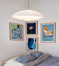 Set of 4 Contemporary Figurative, Floral & Geometric Art Prints – Modern Gallery Wall Collection