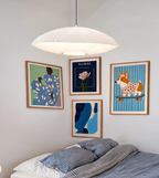Set of 4 Contemporary Figurative, Floral & Geometric Art Prints – Modern Gallery Wall Collection