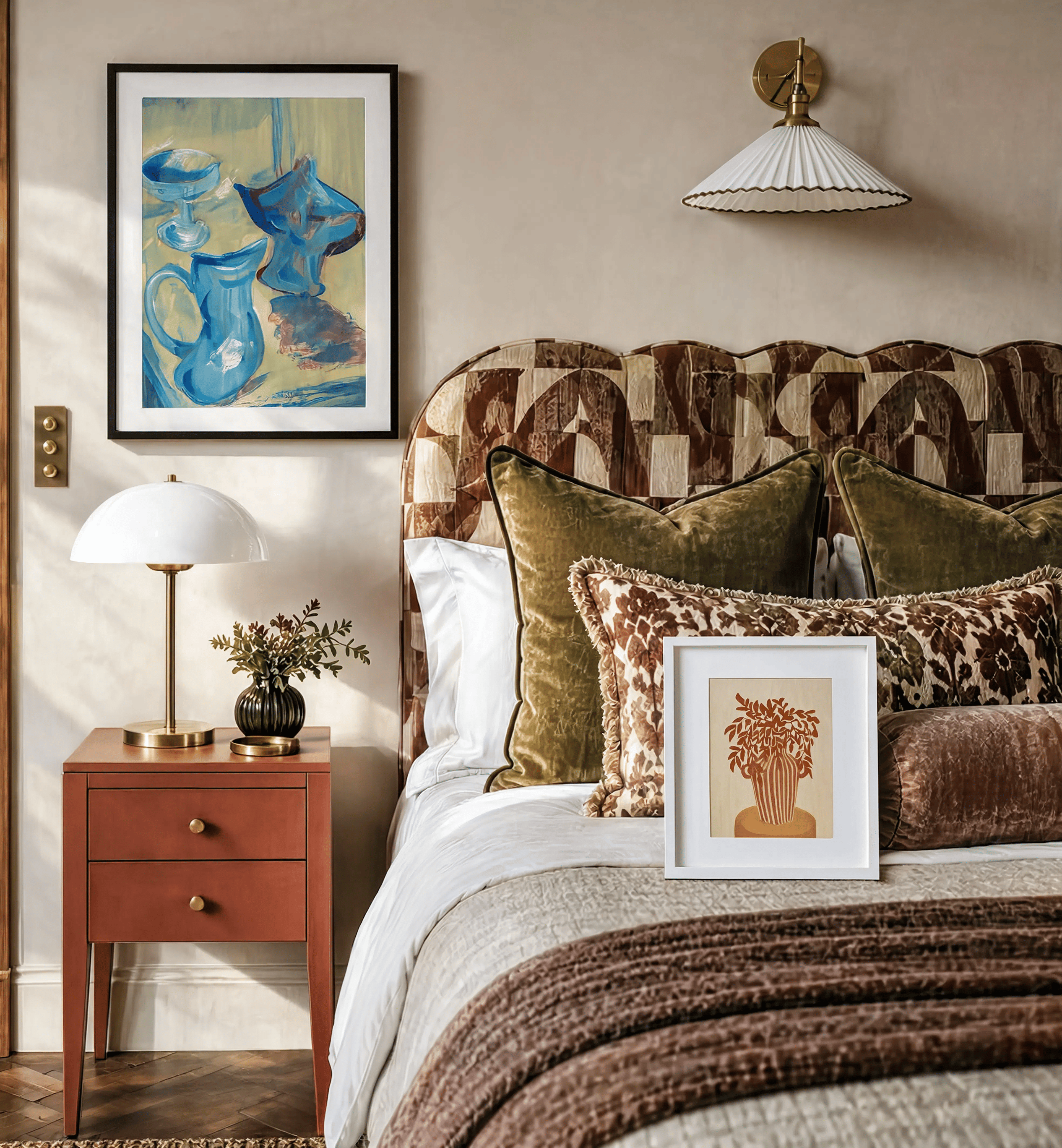 Set of 2 Vilhelm Lundstrøm Still Life (1918) & Striped Vase Prints | Contemporary Still Life Wall Art Set