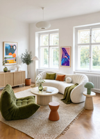 Set of 2 Modern Art Wall Prints – Vivid Momentum Gradient & Vilhelm Lundstrøm Still Life Gallery Set