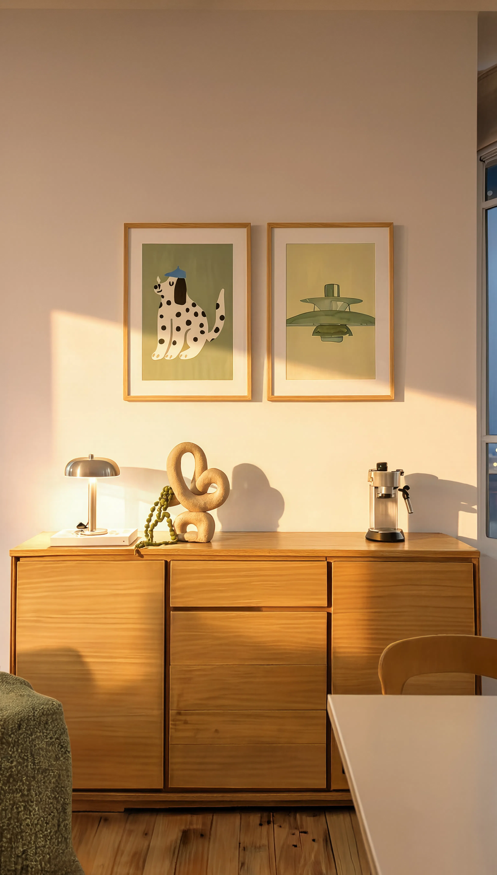 Set of 2 Whimsical & Artistic Wall Art Prints – Dog Painter & Luminous Dreams Gallery Set